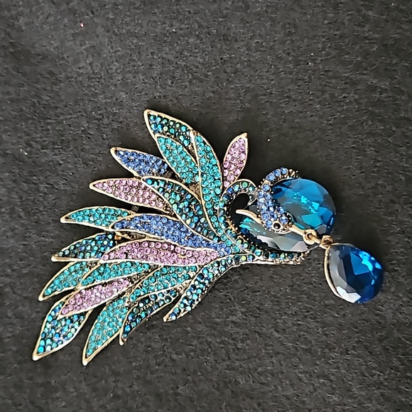 NWT Crystal Phoenix Large Brooch - Picture 2 of 4